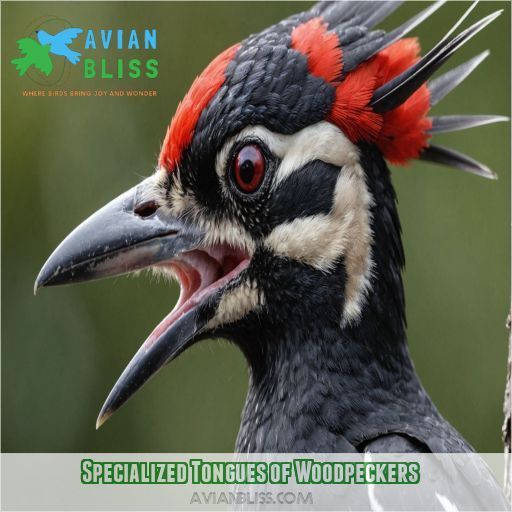 Specialized Tongues of Woodpeckers