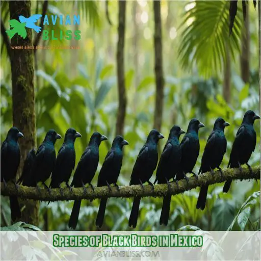 Species of Black Birds in Mexico