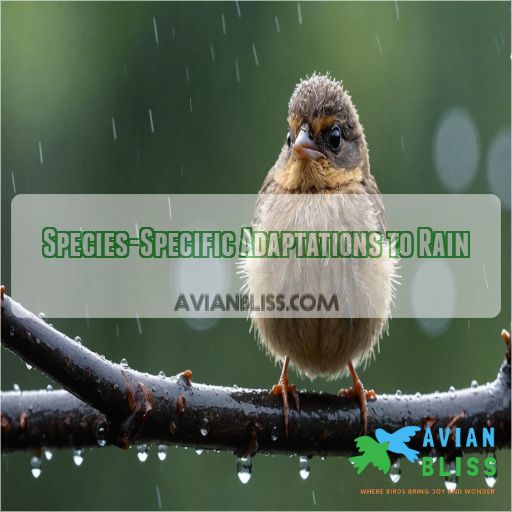 Species-Specific Adaptations to Rain