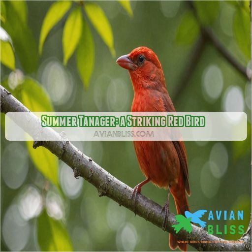 Summer Tanager: a Striking Red Bird