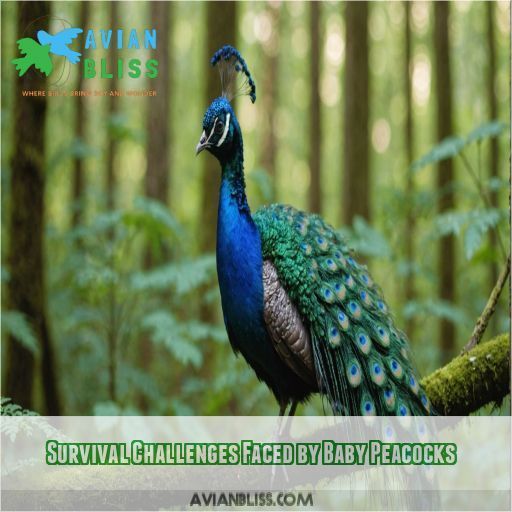 Survival Challenges Faced by Baby Peacocks