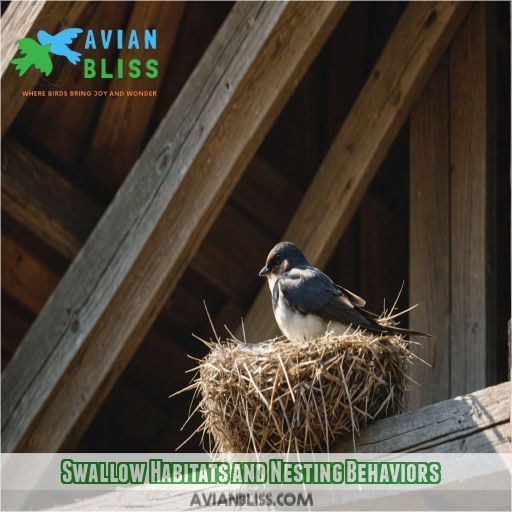 Swallow Habitats and Nesting Behaviors