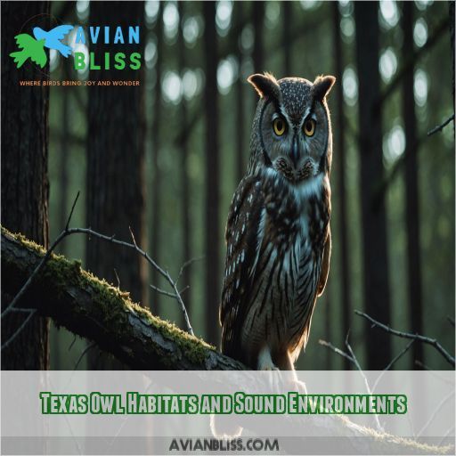 Texas Owl Habitats and Sound Environments