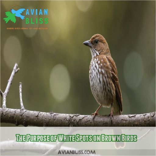 The Purpose of White Spots on Brown Birds