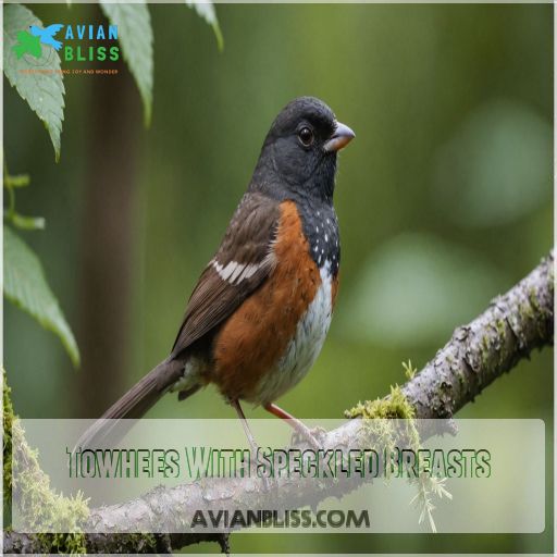 Towhees With Speckled Breasts