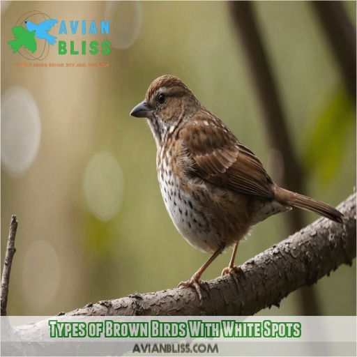 Types of Brown Birds With White Spots