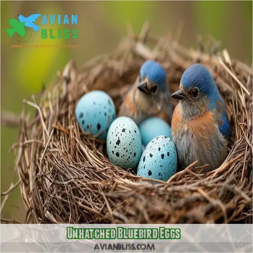 Unhatched Bluebird Eggs