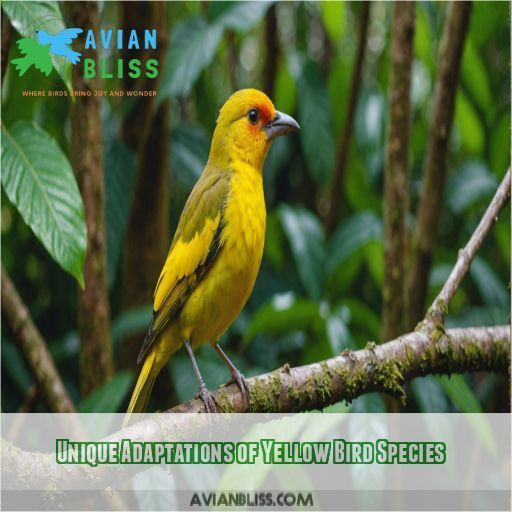 Unique Adaptations of Yellow Bird Species