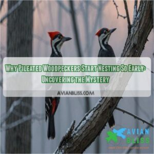 why the pileated woodpecker nesting time starts so early