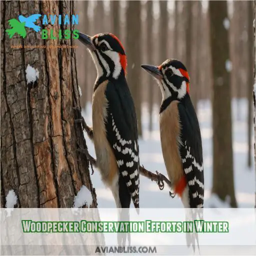 Woodpecker Conservation Efforts in Winter