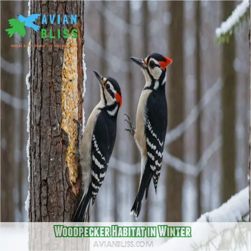 Woodpecker Habitat in Winter