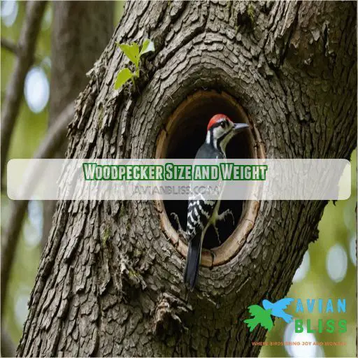 Woodpecker Size and Weight