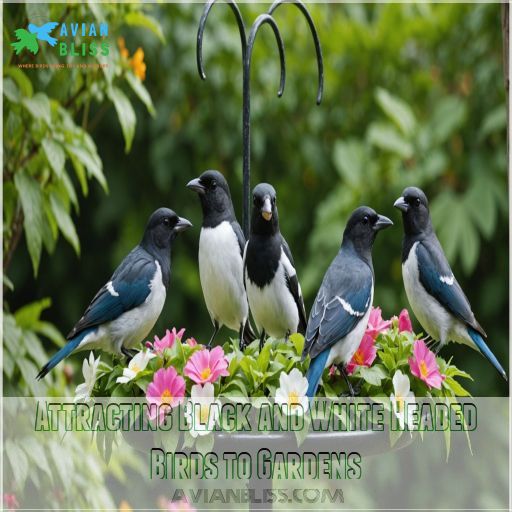 Attracting Black and White Headed Birds to Gardens