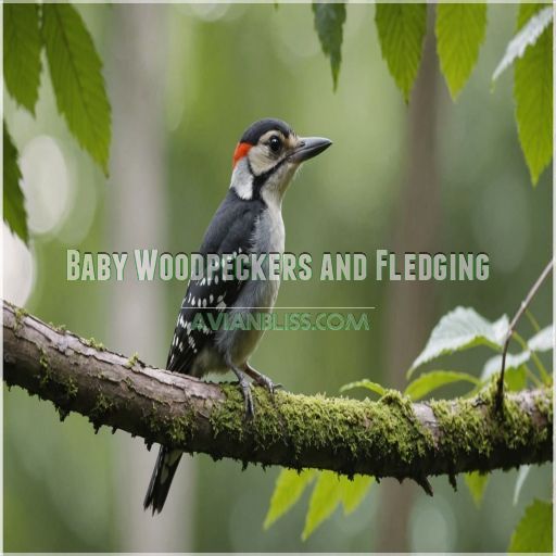 Baby Woodpeckers and Fledging