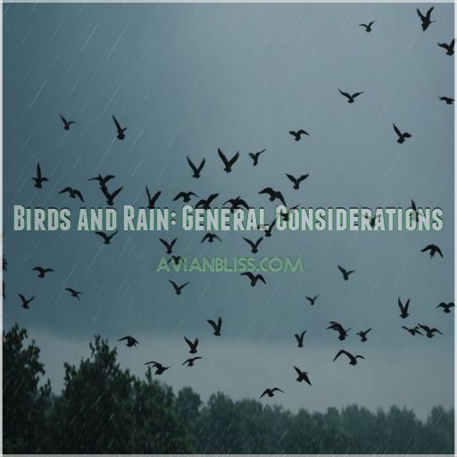 Birds and Rain: General Considerations