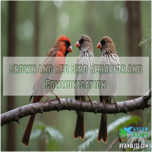 Brown and Red Bird Behavior and Communication