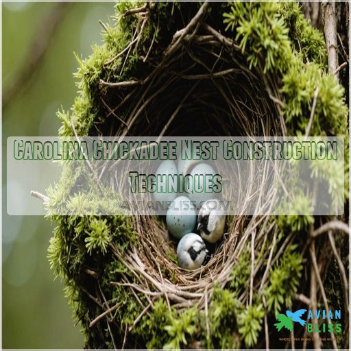 Carolina Chickadee Nest Construction Techniques