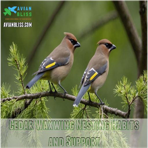 Cedar Waxwing Nesting Habits and Support