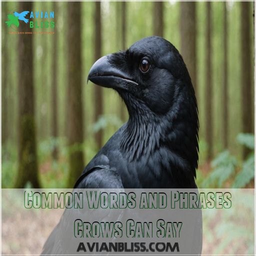 Common Words and Phrases Crows Can Say