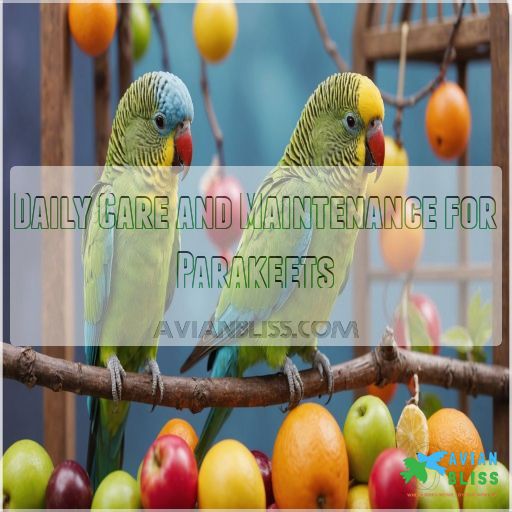 Daily Care and Maintenance for Parakeets