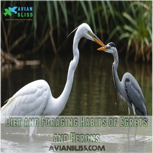 Diet and Foraging Habits of Egrets and Herons