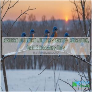 eastern bluebird winter migration diet roosting