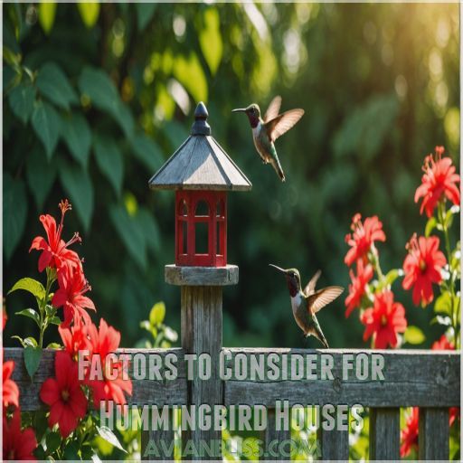 Factors to Consider for Hummingbird Houses