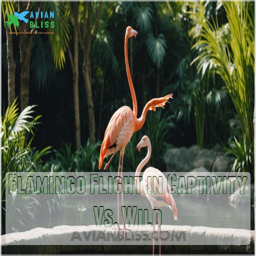 Flamingo Flight in Captivity Vs. Wild