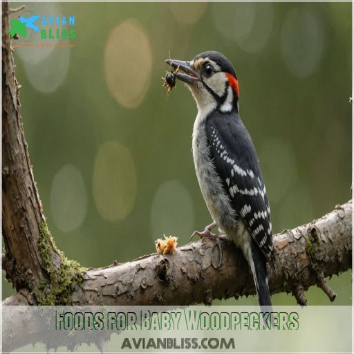 Foods for Baby Woodpeckers