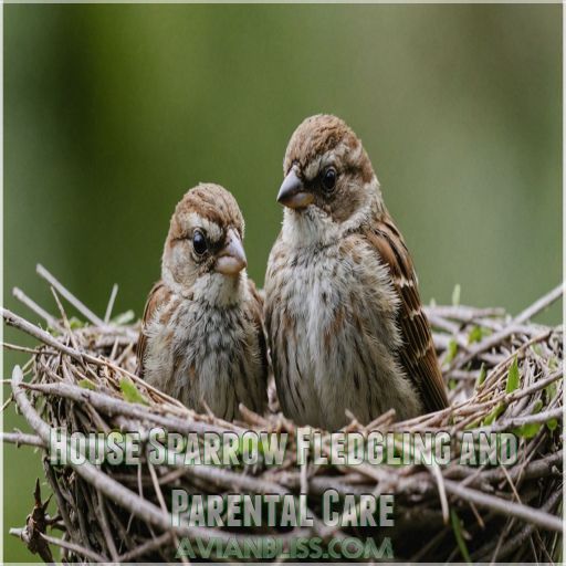 House Sparrow Fledgling and Parental Care