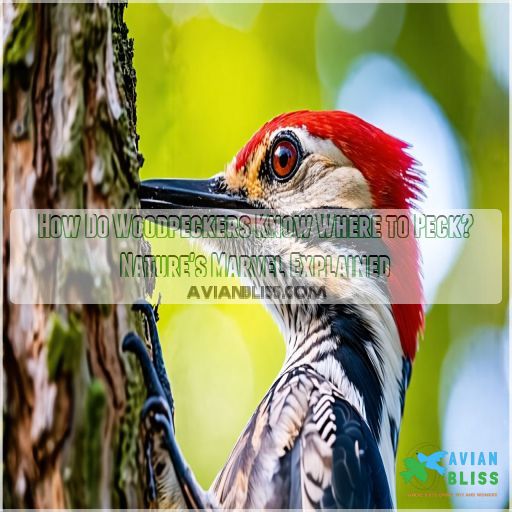 how do woodpeckers know where to peck