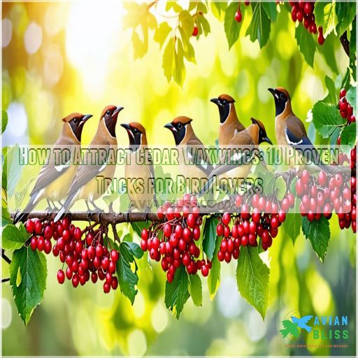 how to attract cedar waxwings