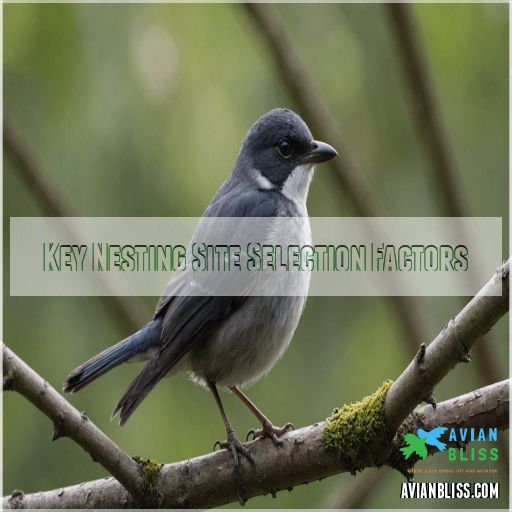 Key Nesting Site Selection Factors