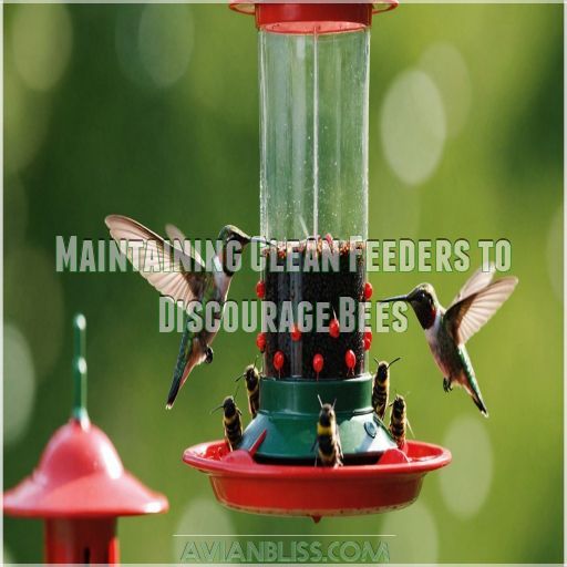 Maintaining Clean Feeders to Discourage Bees