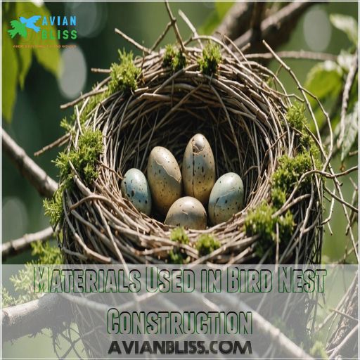 Materials Used in Bird Nest Construction