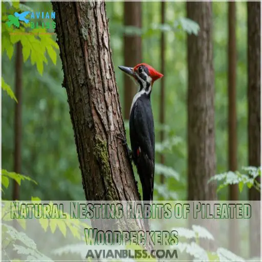 Natural Nesting Habits of Pileated Woodpeckers