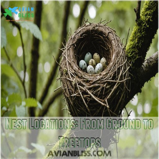 Nest Locations: From Ground to Treetops