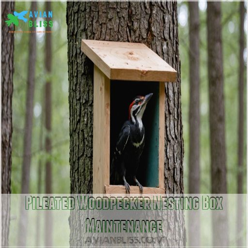 Pileated Woodpecker Nesting Box Maintenance