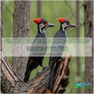 pileated woodpeckers mating behaviors