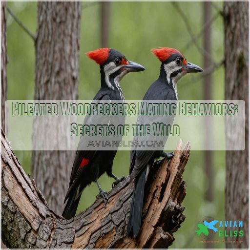 pileated woodpeckers mating behaviors