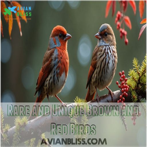 Rare and Unique Brown and Red Birds