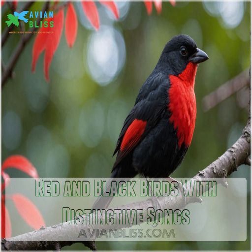 Red and Black Birds With Distinctive Songs