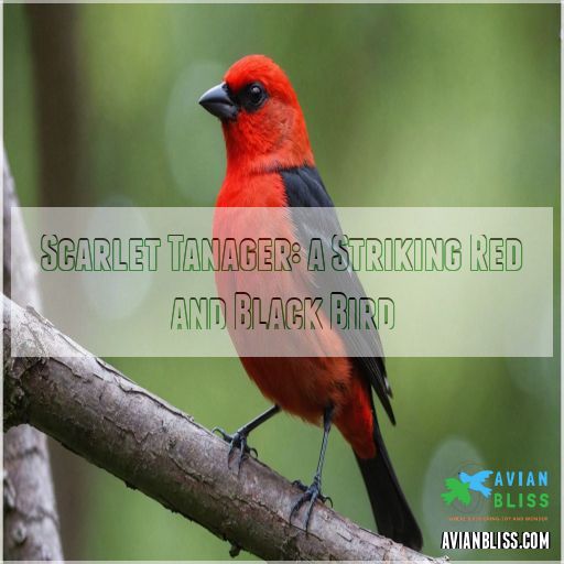 Scarlet Tanager: a Striking Red and Black Bird