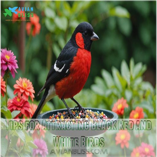 Tips for Attracting Black Red and White Birds