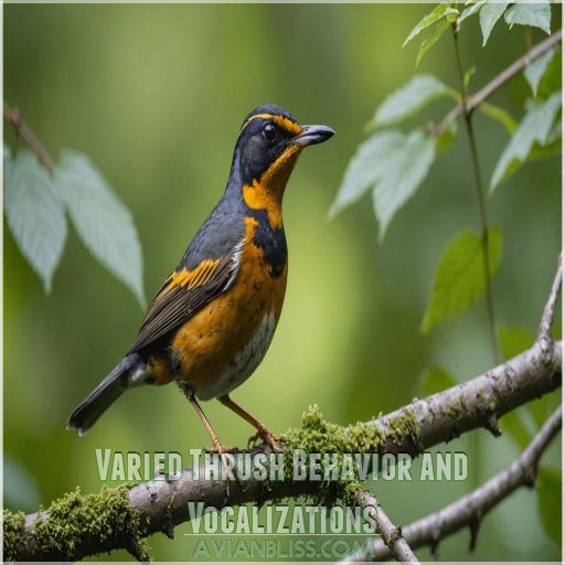 Varied Thrush Behavior and Vocalizations