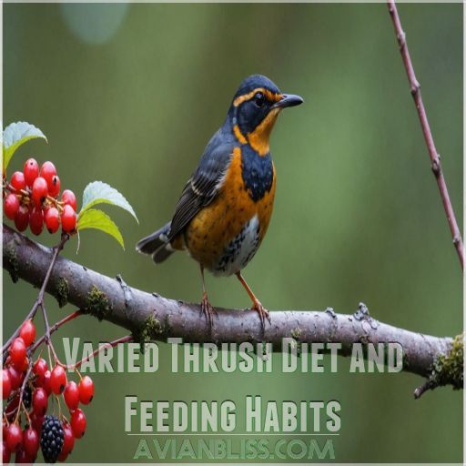 Varied Thrush Diet and Feeding Habits