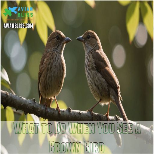 What to Do When You See a Brown Bird