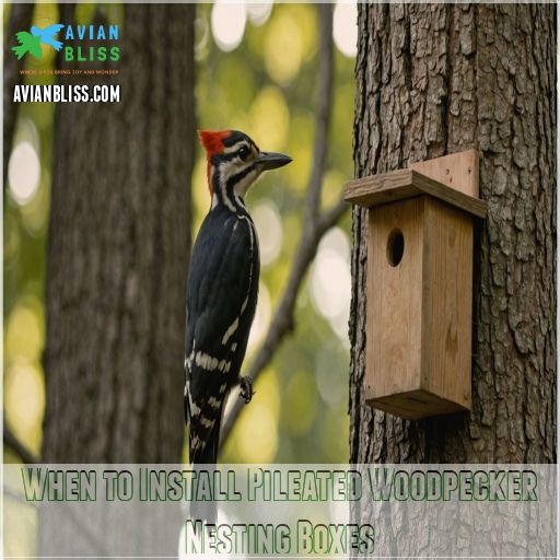 When to Install Pileated Woodpecker Nesting Boxes