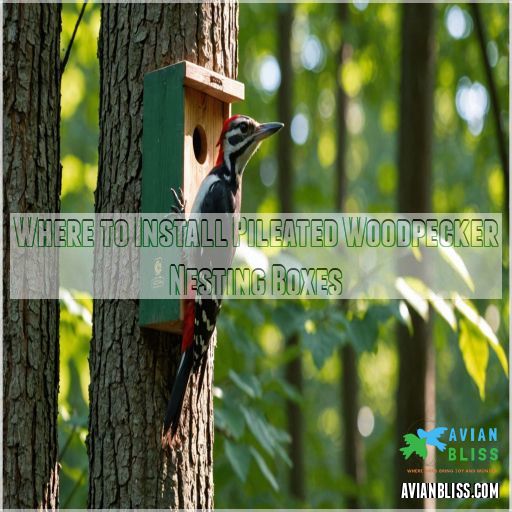 Where to Install Pileated Woodpecker Nesting Boxes