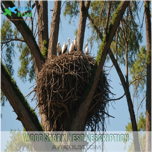 Wood Stork Nest Description